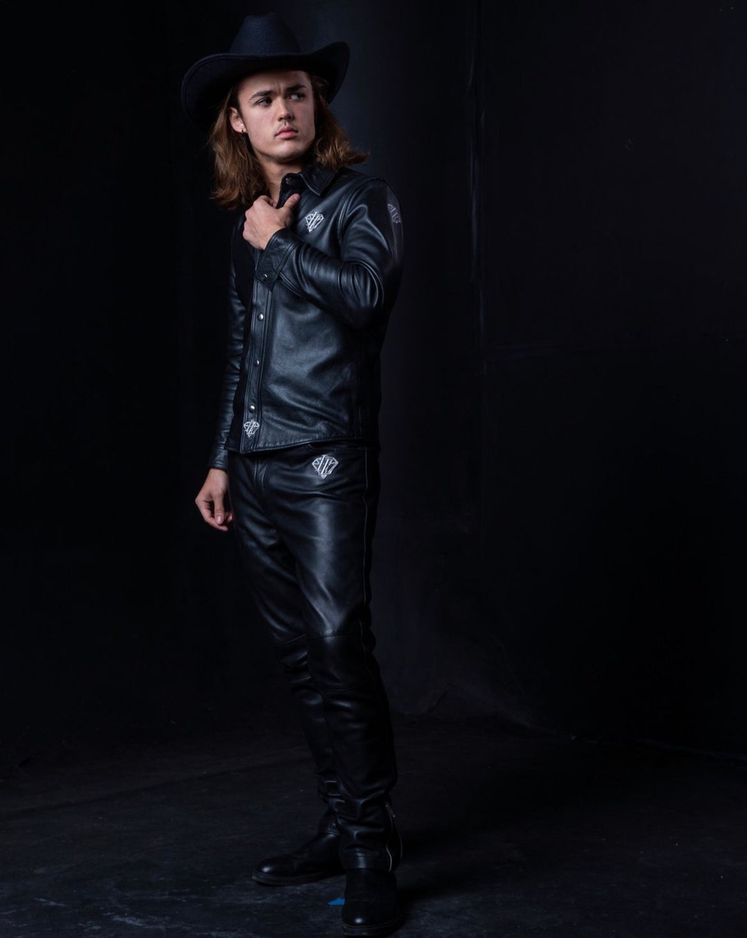 Diamond Leather Pants