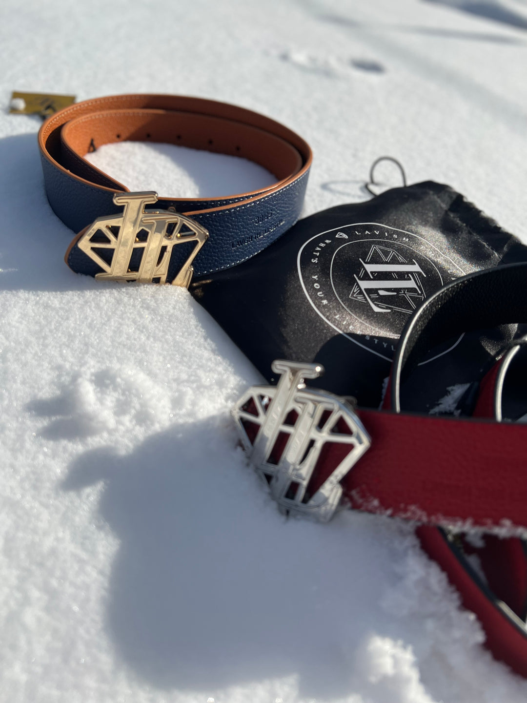 leather belt with buckle