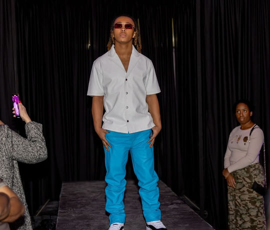 LS Babe Blue Leather Pants