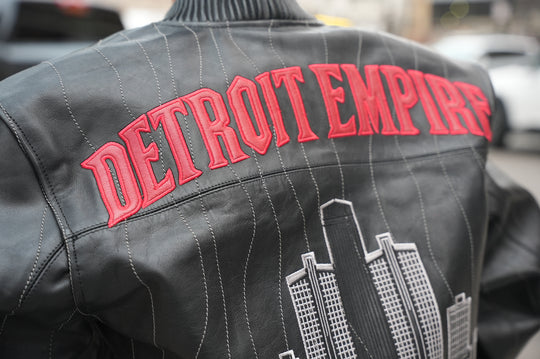 Detroit Empire Leather Bomber Jacket