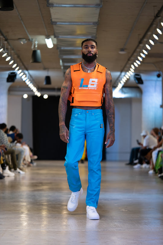 LS Babe Blue Leather Pants