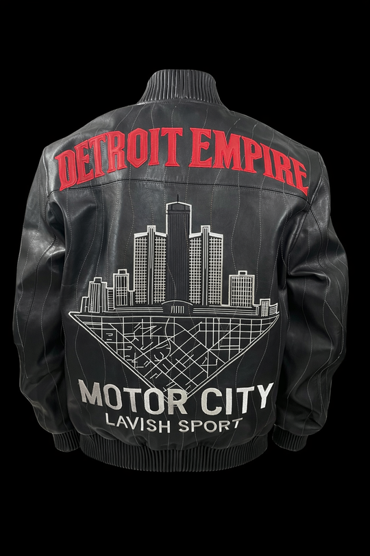 Detroit Empire Leather Bomber Jacket