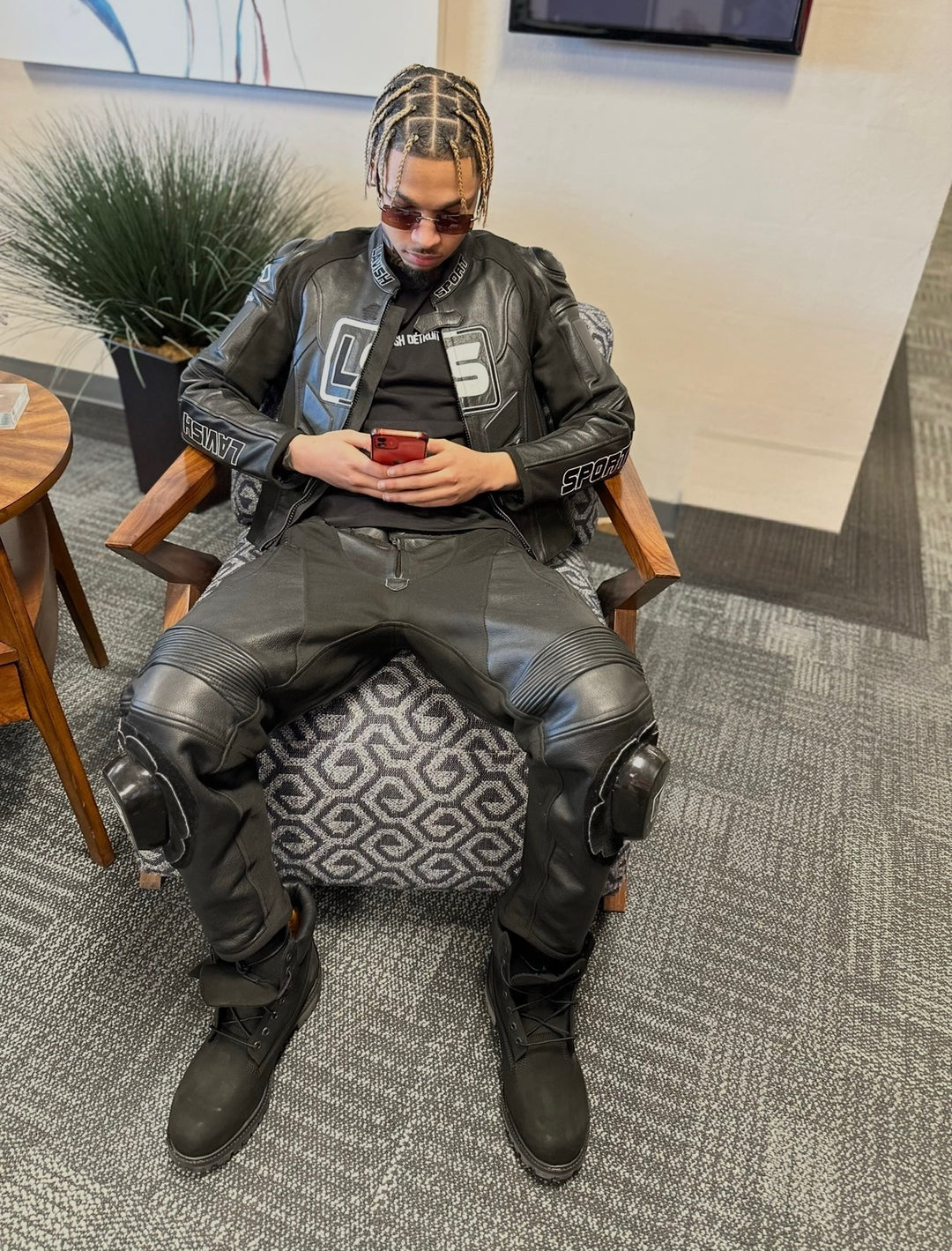 Pressure Racing Leather Moto Jacket