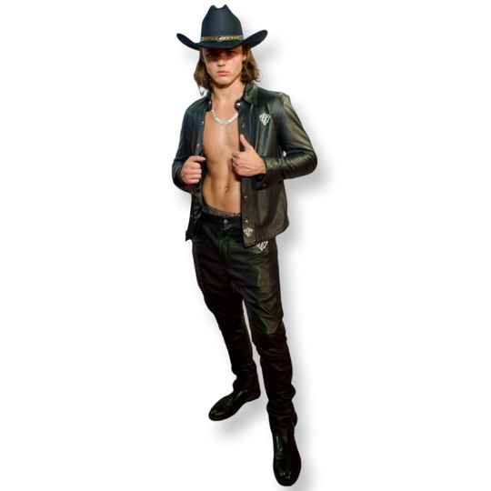 Diamond Leather Pants