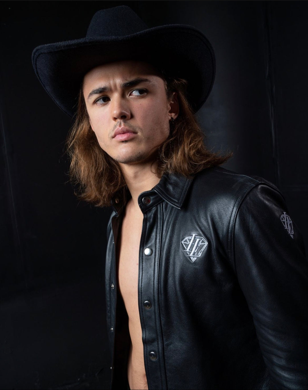 Diamond Leather Button Shirt