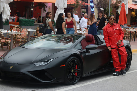 Extreme Racing Fiery Red Jacket & Stacked Pants Set