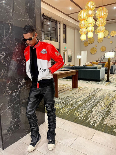 Lavish "üppig" Sport Racing Team Leather Jacket